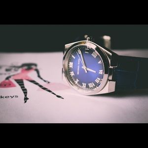 Michael Kors Steel Blue Dial and Alligator Strap